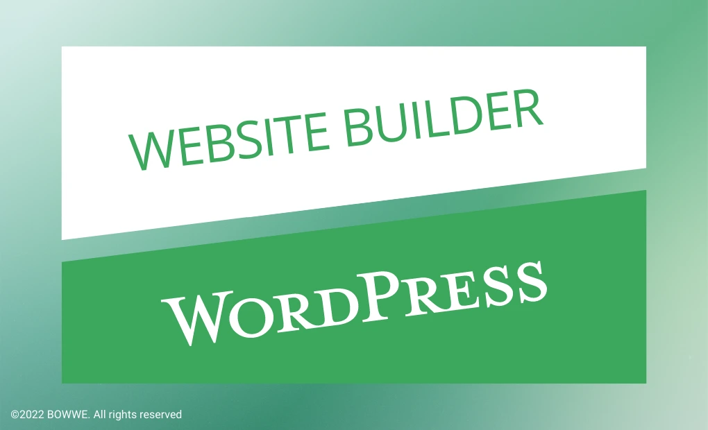 Graphic with title "WordPress vs. Website Builders"
